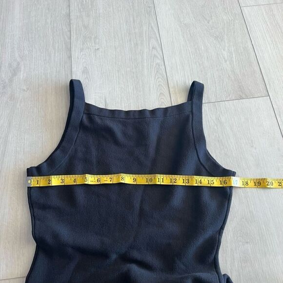 Kate Spade Open Cable Sweater Tank Knit Dress Fit and Flare Black Size Medium - Picture 4 of 8